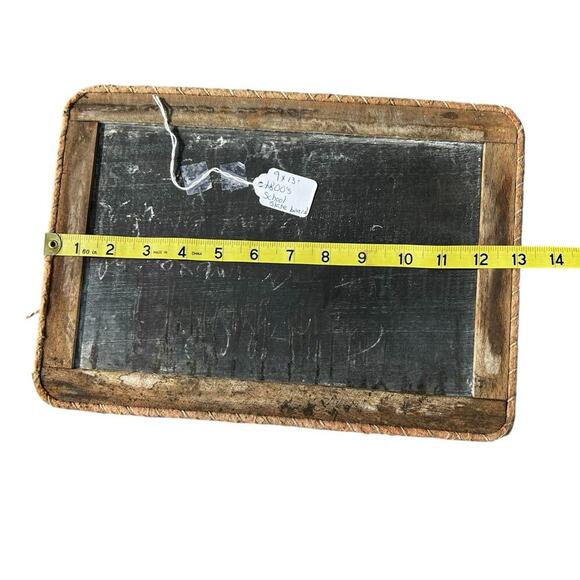 Vintage wooden slate chalkboard, handheld - Picture 5 of 9
